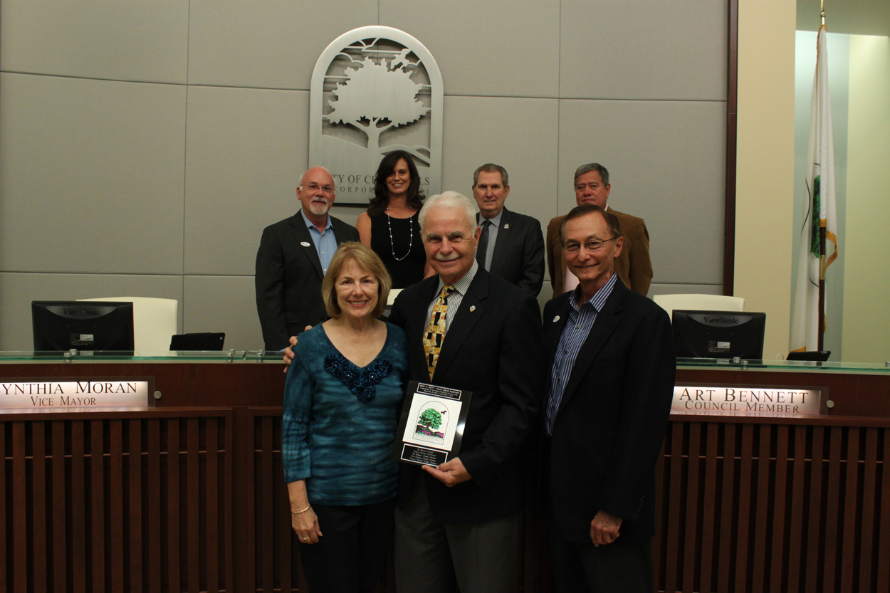Gary Ovitt Receiving a City Tile